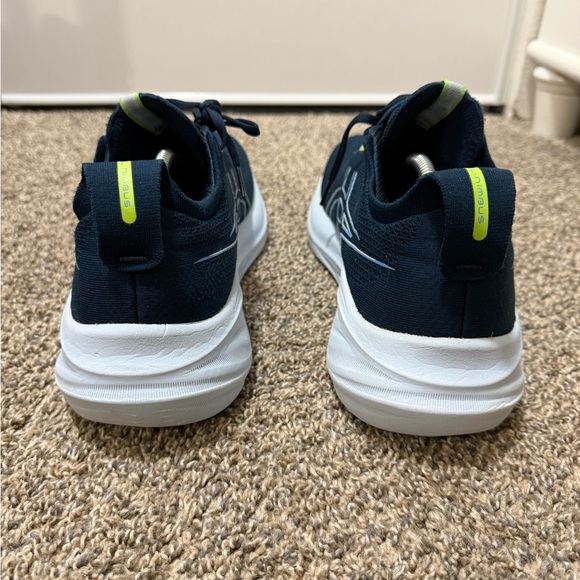 ASICS GEL-NIMBUS 26 Navy and Lime Running Shoes - Picture 5 of 8